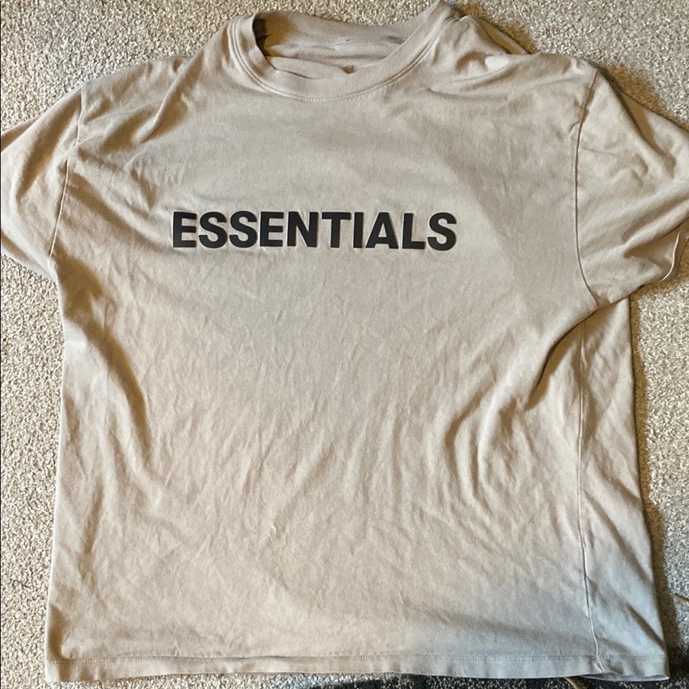 Essentials Beige Short Sleeve Tee